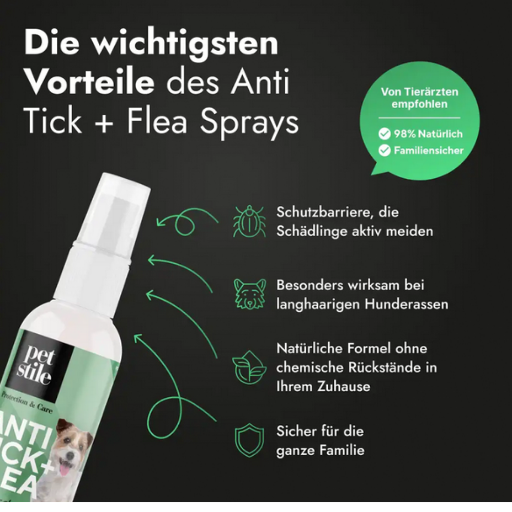 Anti Tick+Flea Spray für Hunde